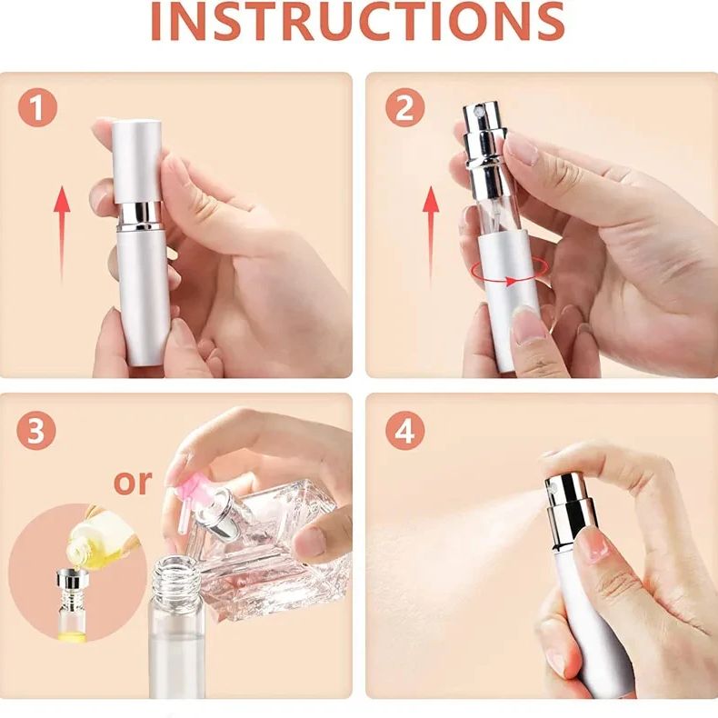 4pcs+4 Accessories 5ml Refilla - Fragrance Atomizer Pump review and price